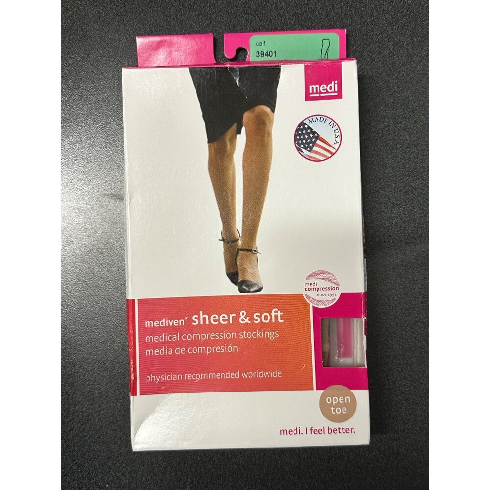 Mediven Medical Compression Stockings 20-30 Open Toe Calf Natural 39401